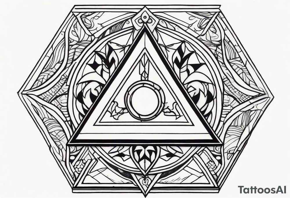 free masonry symbol , rectangle tattoo idea
