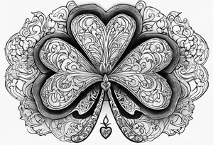 Shamrock with name tattoo idea