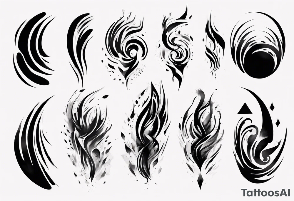 abstract Brush stroke tattoo idea