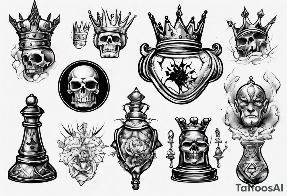 pawn and king tattoo idea