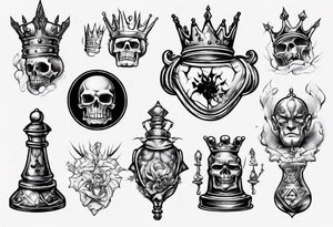 pawn and king tattoo idea