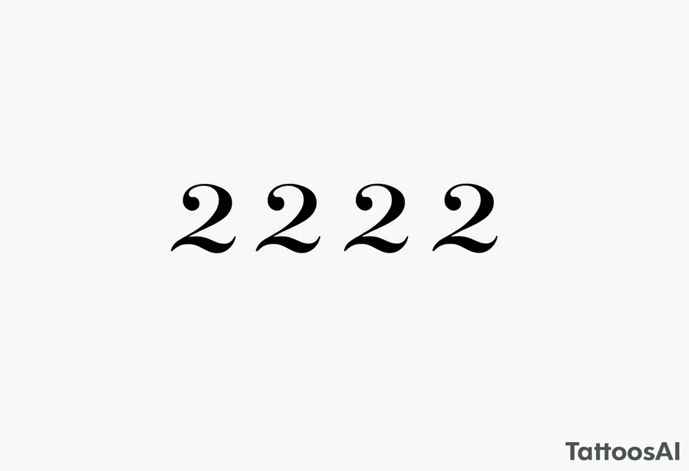 a tatto that says 224 in cyber font no decorations minimalist tattoo idea