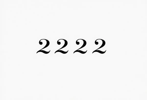 a tatto that says 224  in cyber font no decorations minimalist tattoo idea