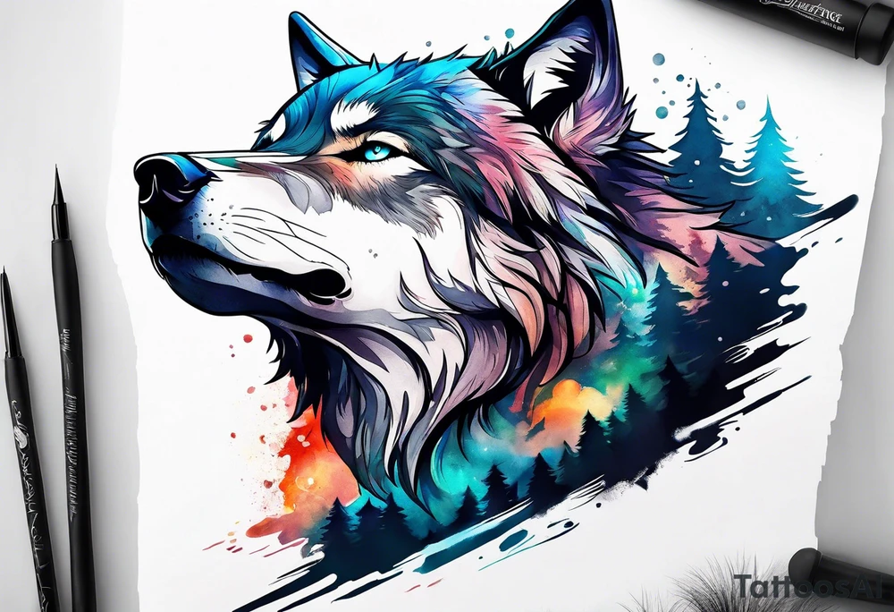 Mountains
Wolf tattoo idea