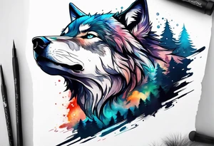 Mountains
Wolf tattoo idea
