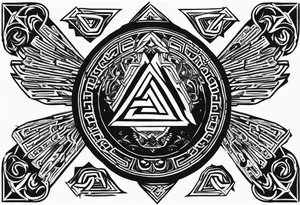 Valhalla shield  valknut tattoo idea