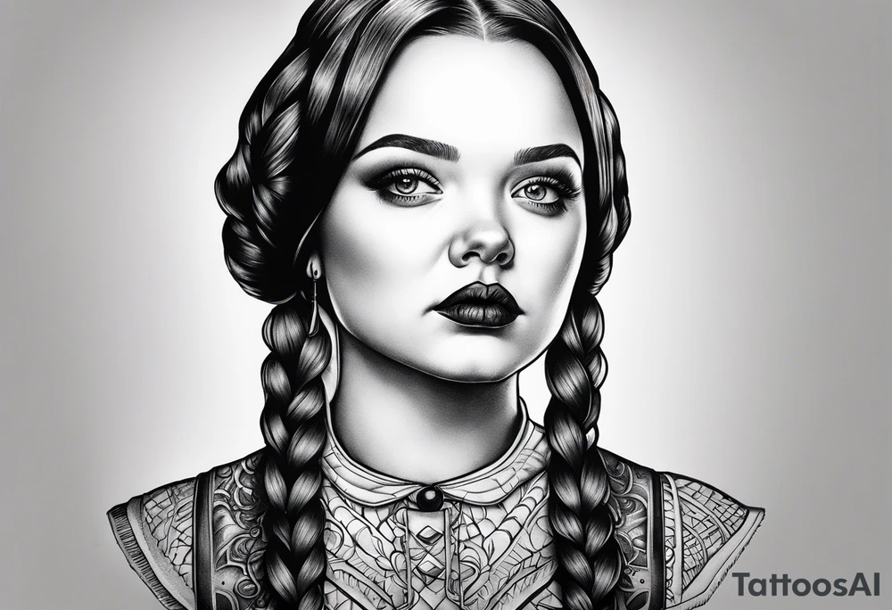 dark wednesday adams tattoo idea