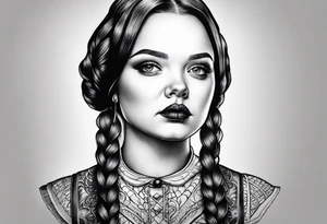 dark wednesday adams tattoo idea