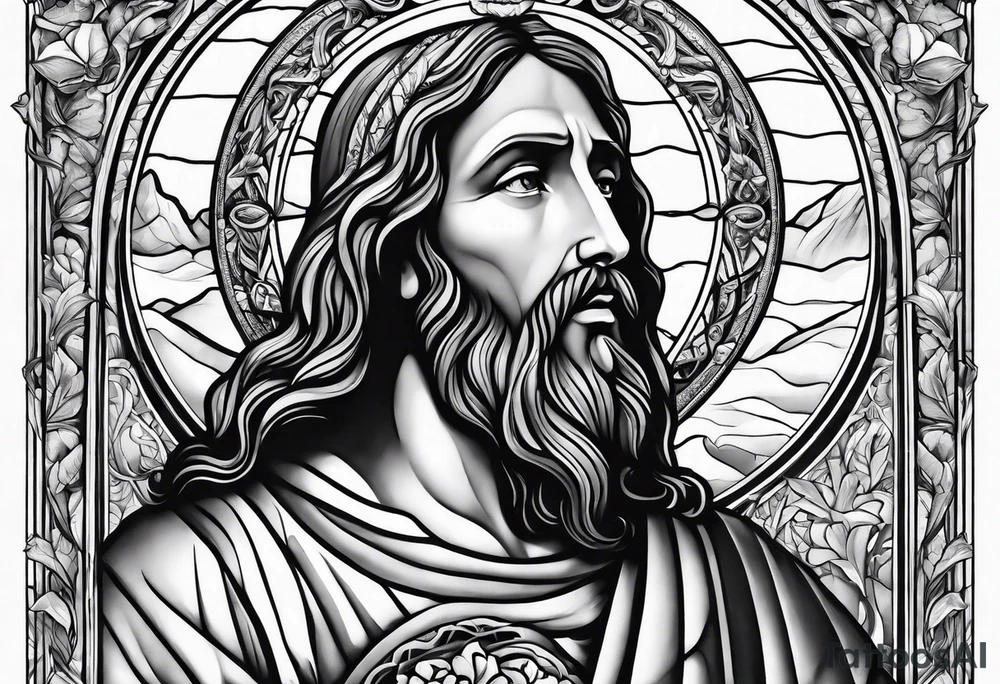 Jesus moving the stone tattoo idea