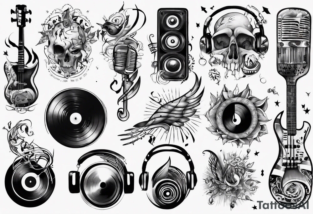 music sound tattoo idea