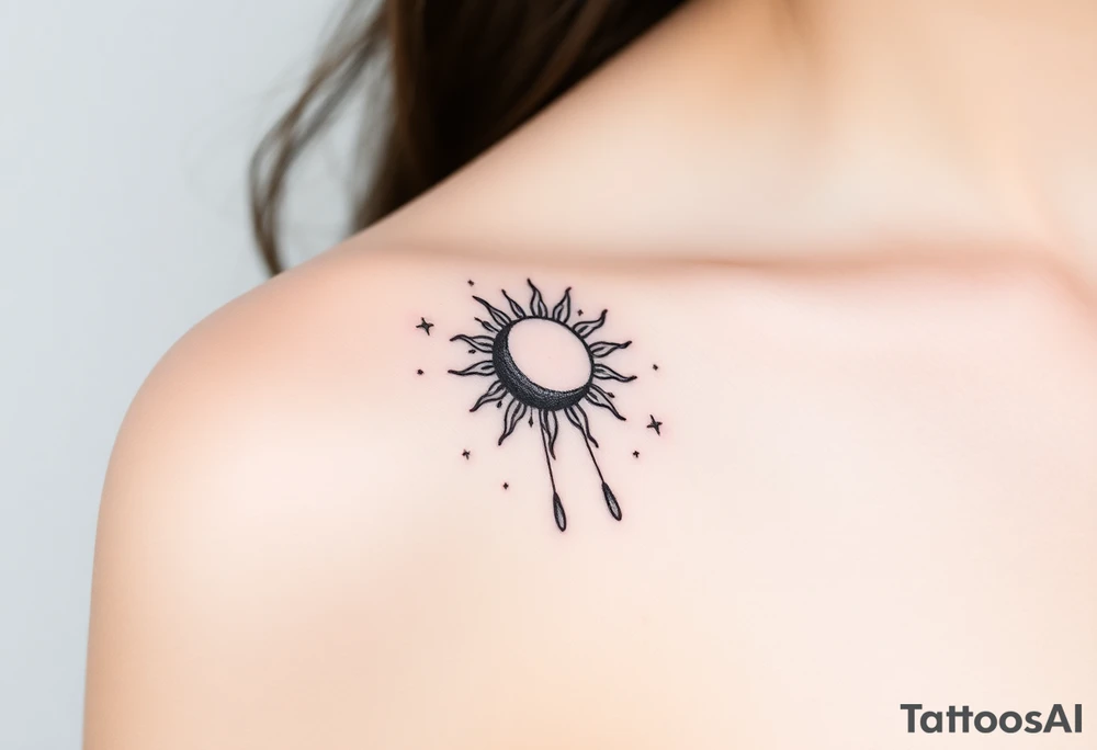 The sun the moon and the stars cascading tattoo idea