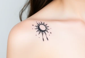 The sun the moon and the stars cascading tattoo idea