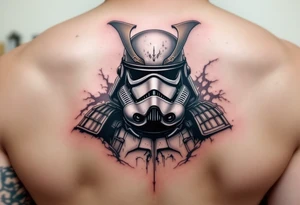 Storm trooper in samurai armor tattoo idea