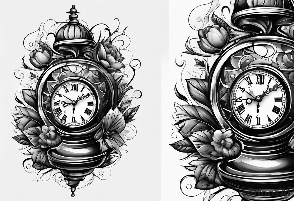 Grenade and clock tattoo idea
