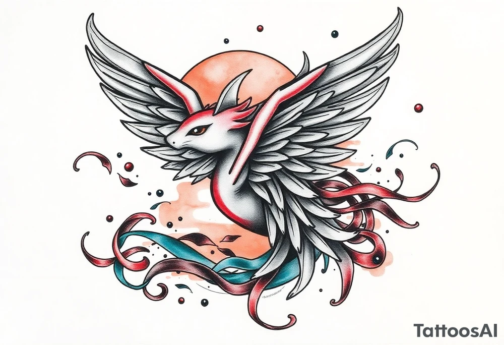 A tatuagem deve expressar força, liberdade e conexão com a multiplicidade da vida, incorporando elementos abstratos e fluidos, com linhas que sugiram movimento e transformação contínua. Evite clichês e busque um design original e significativo. Utilize técnicas de miimalismo, pontilhismo e aquarela. tattoo idea