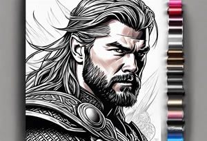 The Mighty Thor that looks like the Chris Hemsworth version tattoo idea