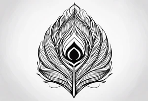 Ornate Peacock Feather tattoo idea