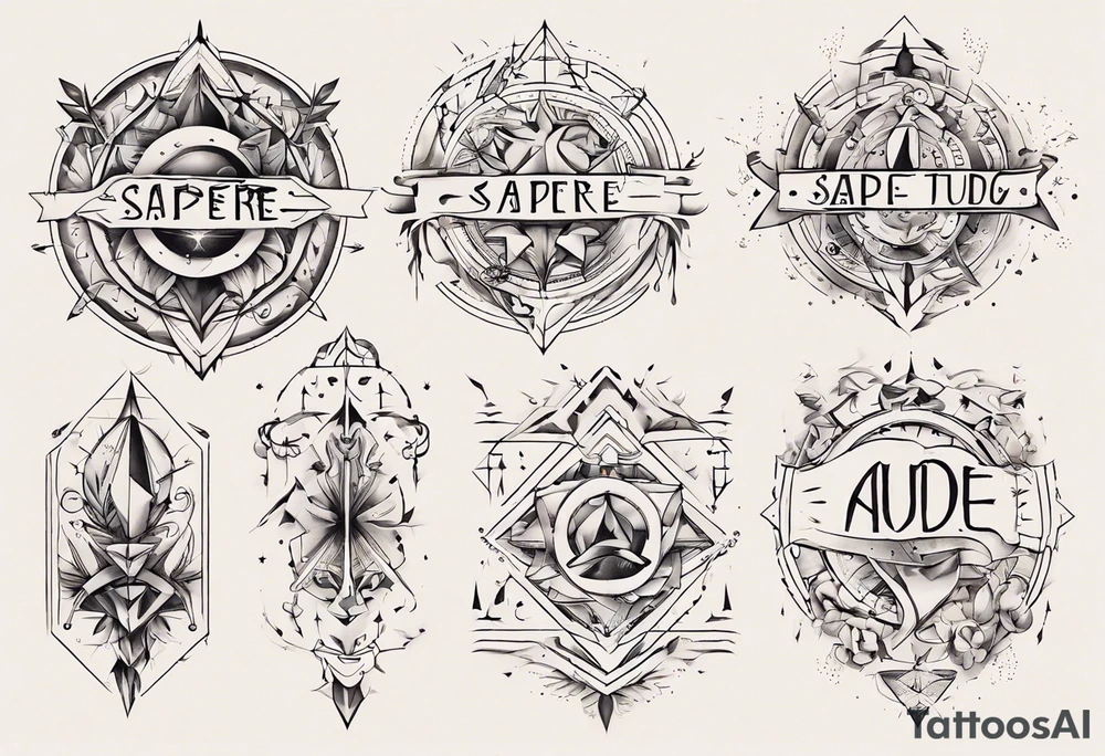 Schriftzug sapere aude tattoo idea