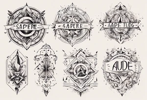 Schriftzug sapere aude tattoo idea