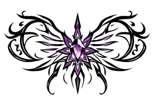 amethyst birthstone mother of 3 girls tattoo idea