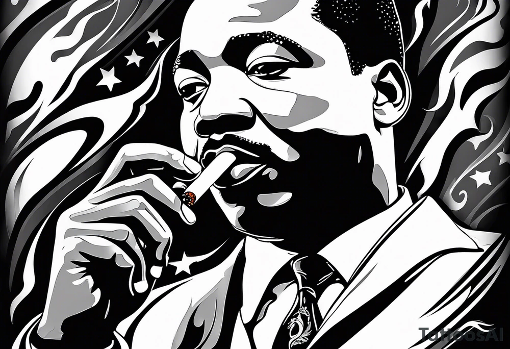 martin luther king jr smoking cigarette tattoo idea