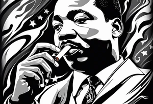 martin luther king jr smoking cigarette tattoo idea