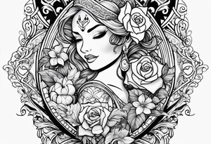 Tatuaje de columna con diseño de Disney tattoo idea
