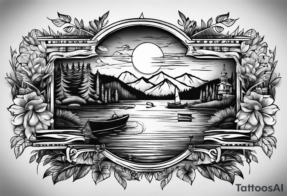 Lake life & forever tattoo idea