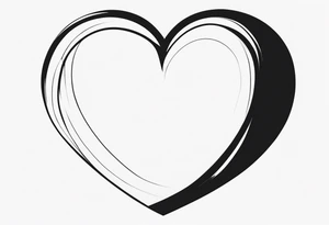Picture of the letter I within a heart to represent oneself tattoo idea