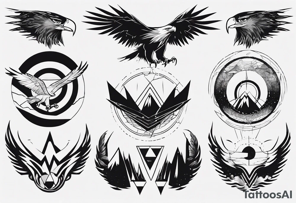 underworld 
mountains eagles tattoo idea