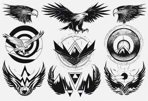 underworld 
mountains eagles tattoo idea