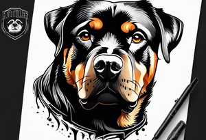 Cool rottweiler tattoo idea
