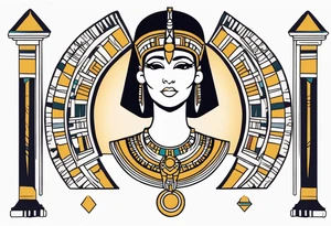 Cleopatra knowledge tattoo idea