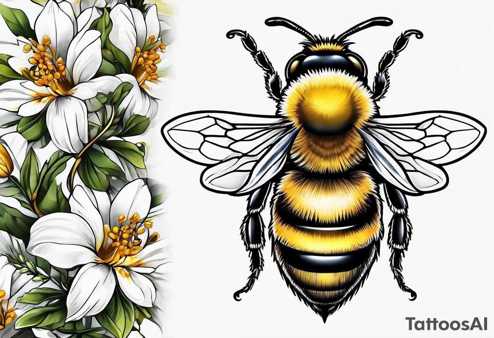 Small bee tattoo idea