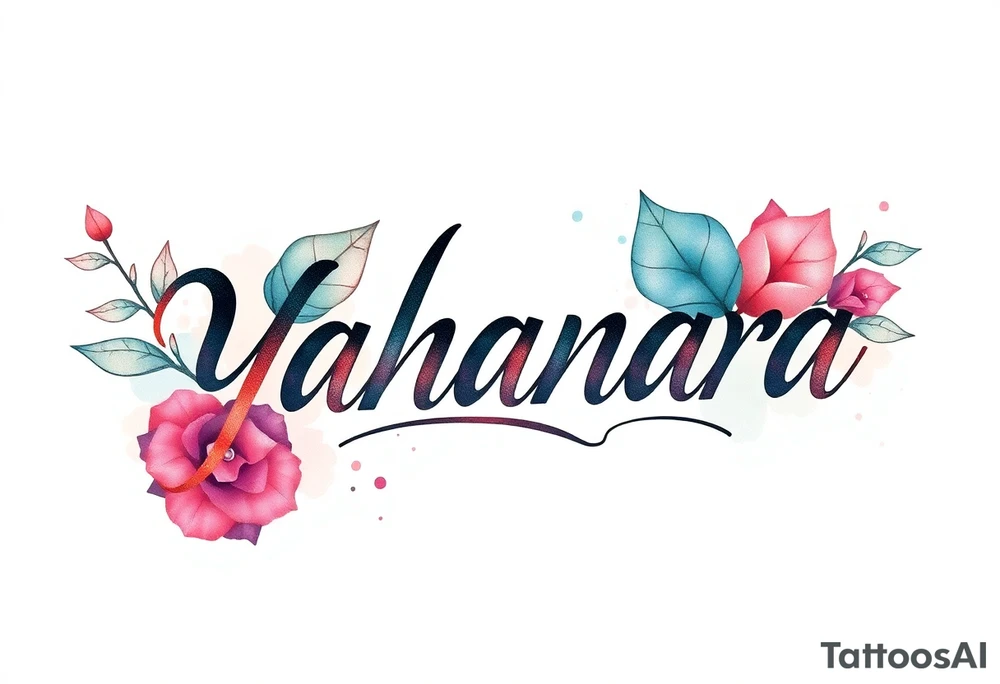 Name YAHANARA tattoo idea
