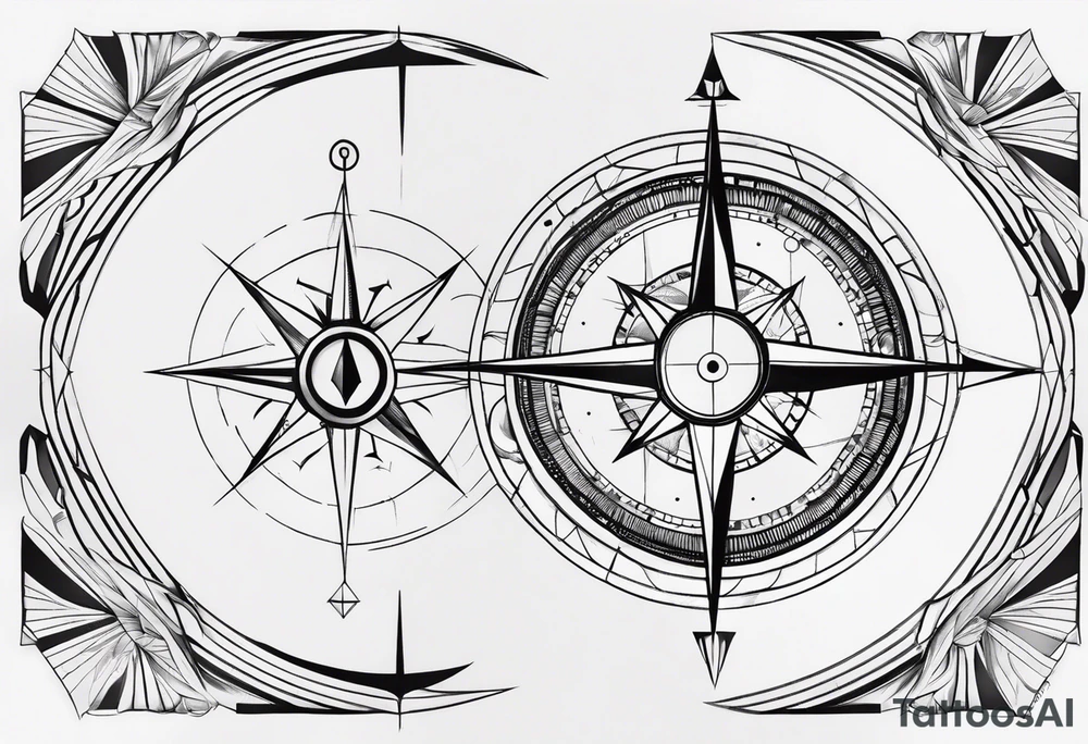 Incorporate the Ubuntu symbol with a compass tattoo idea