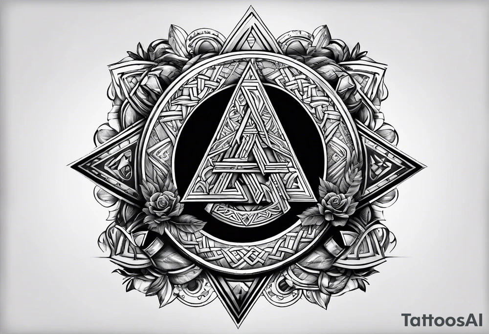 Valhalla valknut shield tattoo idea