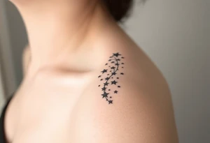 Cascade of stars swirl tattoo idea