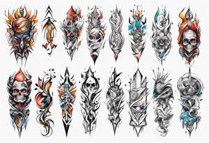 abstract tattoo for full arms tattoo idea