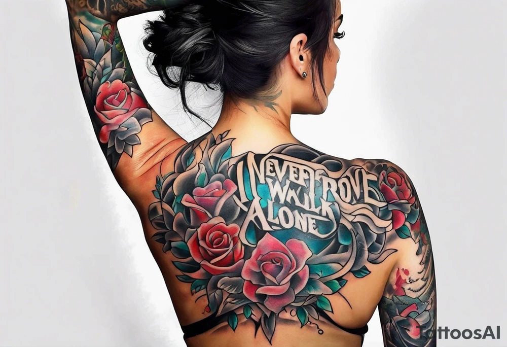 "I never walk alone" tattoo idea