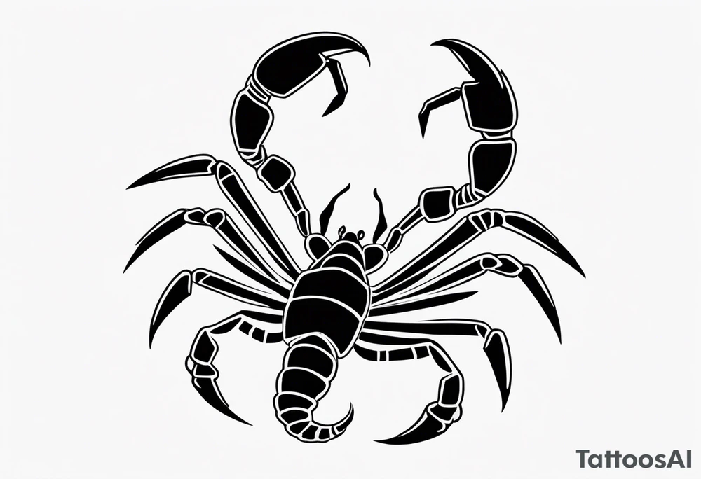 small cartoon scorpion tattoo idea