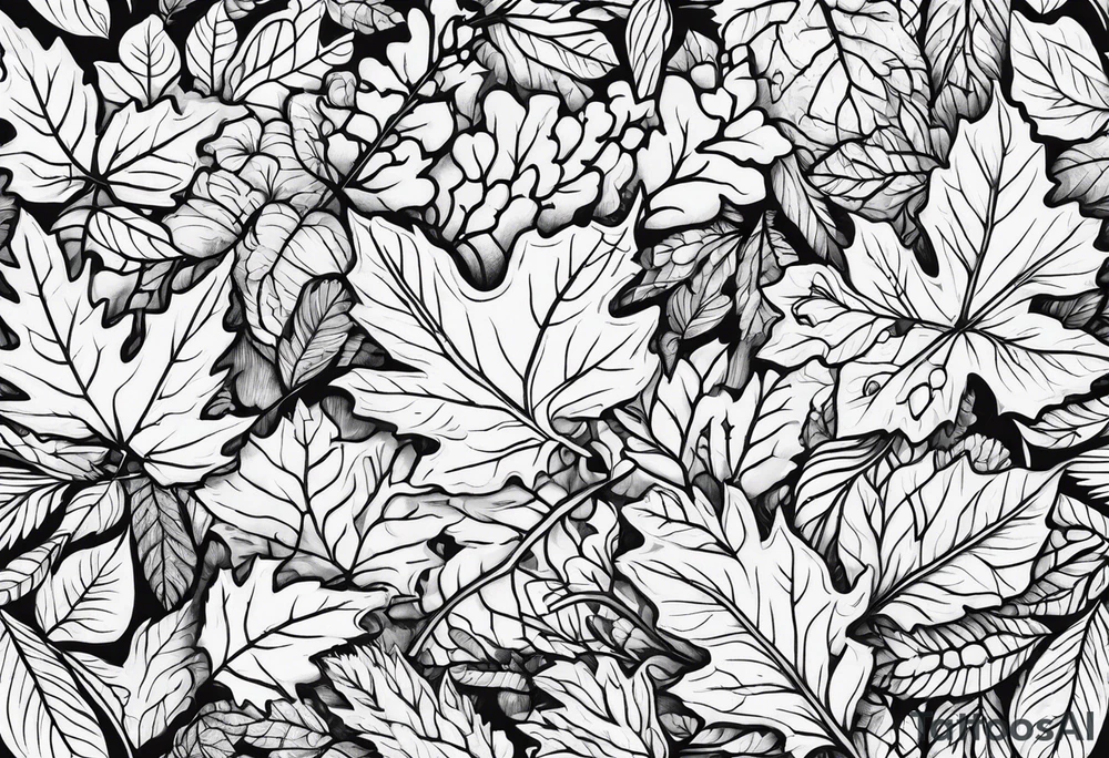 fall foliage tattoo idea