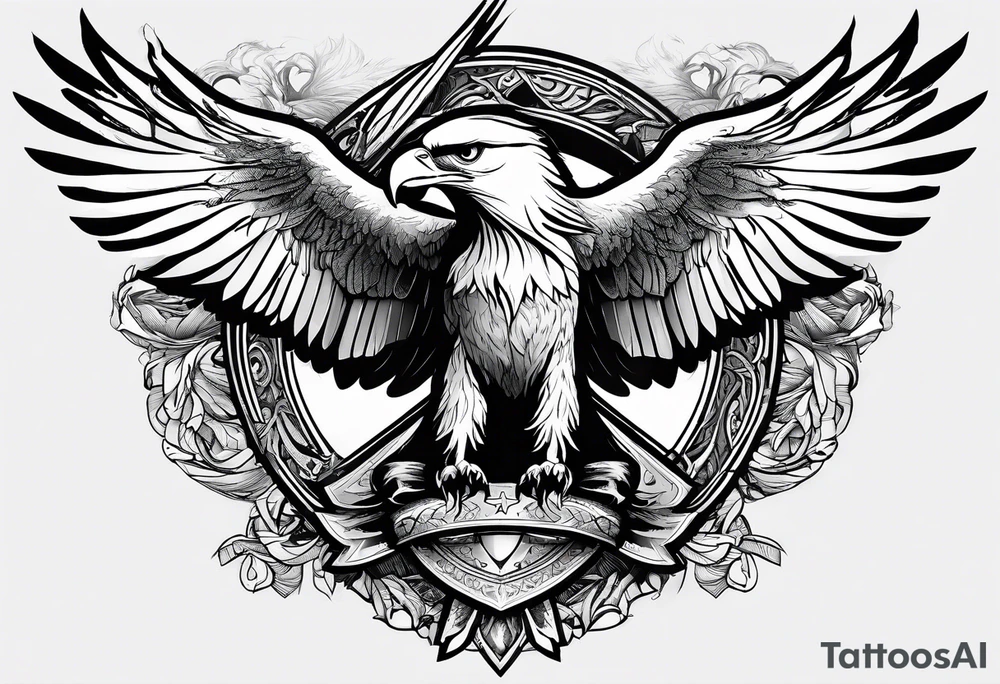 Jesus, the Holy Spirit, God and I as an eagle. All in one. tattoo idea
