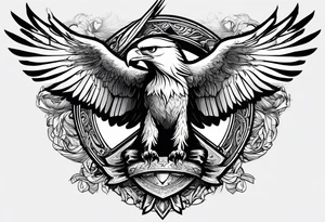 Jesus, the Holy Spirit, God and I as an eagle. All in one. tattoo idea