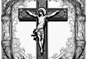 A cross with roman numerals tattoo idea