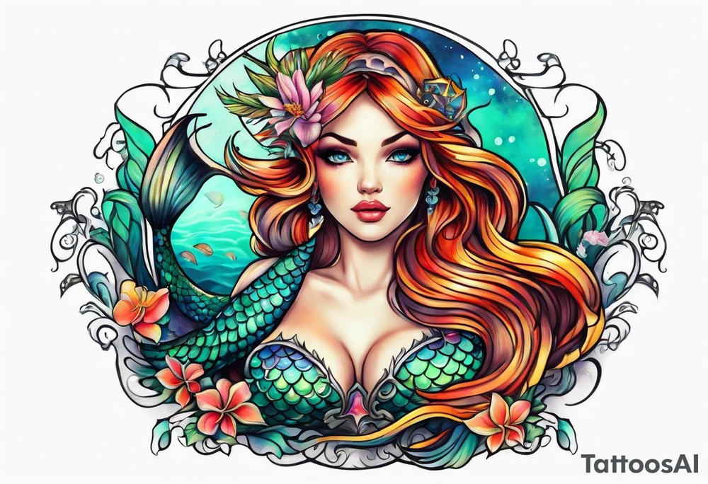 Mermaid tattoo idea