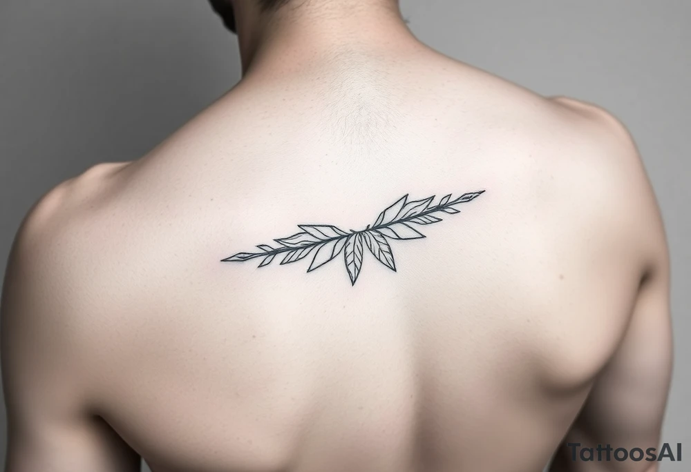 Simple minimalist feminine tattoo small line art on arm tattoo idea