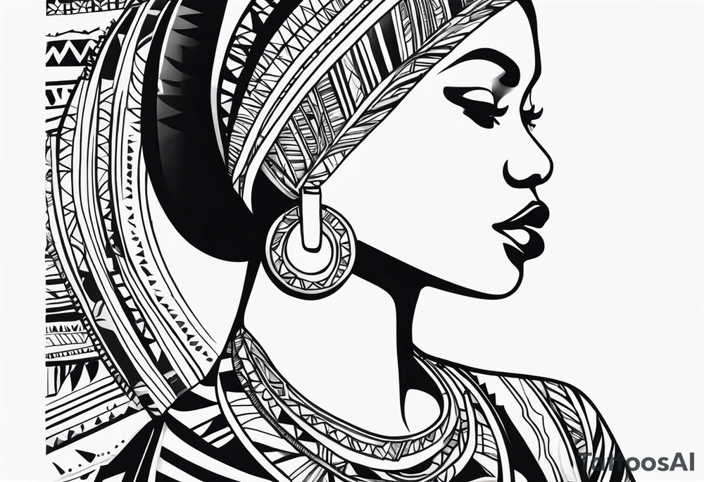 african, tribal, abstract tattoo idea