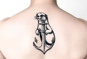 Weasel with anchor tattoo idea