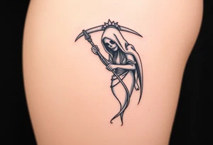 Queen, reaper, scary, pretty tattoo idea